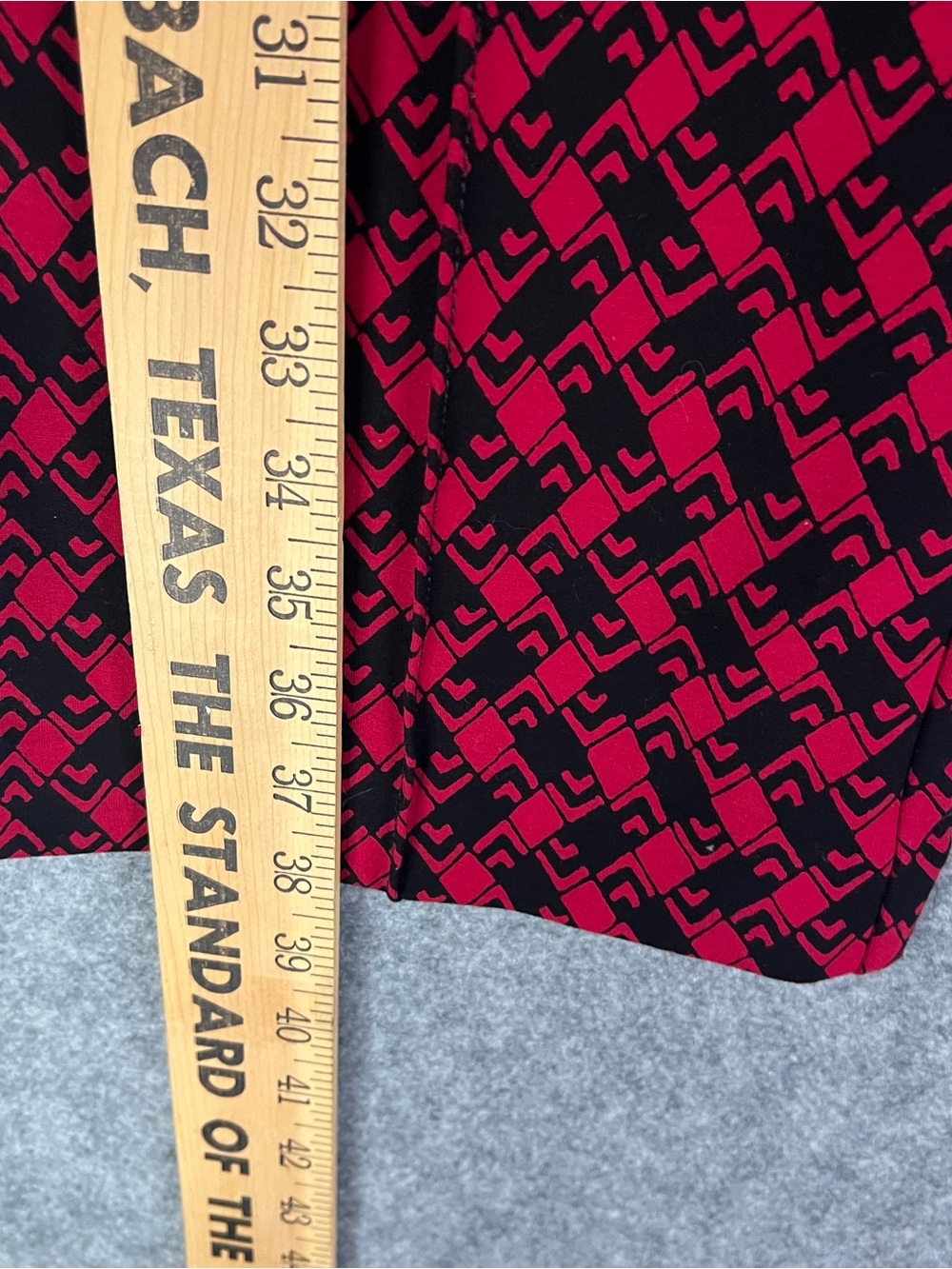 MAEVE Anthropologie Red Black Geometric The Margo Stretch Cropped Flare Pants L - Picture 15 of 16